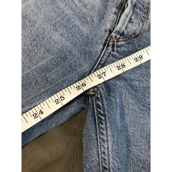 Agolde Nico high rise slim jeans lighter wash with raw hems women’s size 25 - Picture 7 of 9